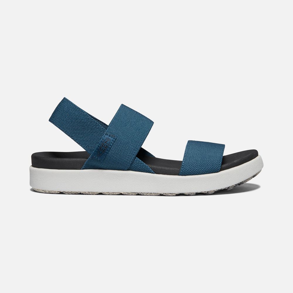 Sandalias de playa Keen Mexico Azules/Negros - Mujer Elle Backstrap - FW3890512